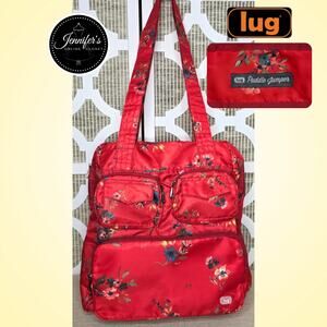 Lug Red Bouquet Puddle Jumper Packable Lightweight Travel Bag